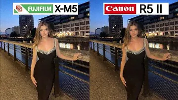 Fujiflim X-M5 VS Canon Eos R5 II Camera test Comparison
