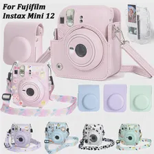 Для Fujifilm Mini 12 Film Instant Camera Case Сумка из Искусственной Кожи Силиконовый Чехол для Fujifilm Instax Mini 12 Сумка с плечевым ремнем