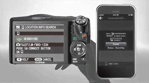 Fujifilm FinePix F800EXR wifi Downloading Location Data from a Smartphone