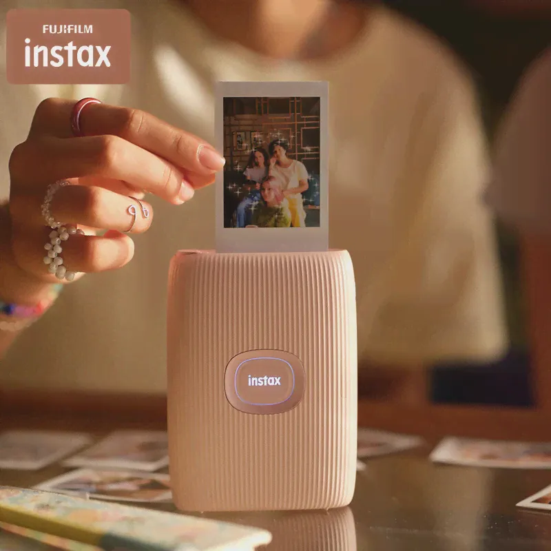 Принтер Fujifilm Instax Mini Link2, мгновенный принтер INSTAX SQUARE LINK для смартфонов, белыйрозовыйсиний с пленкой Fuji Instax Mini (art.: 3920c7a22ca57)-2