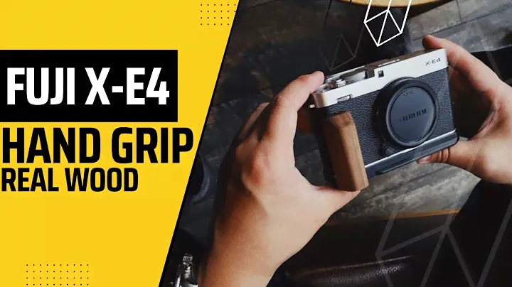 Fuji X-E4 Wooden Hand Grip with Tripod Mount, Camera Hand Grip, Fujifilm XE4 Lightweight Handgrip
