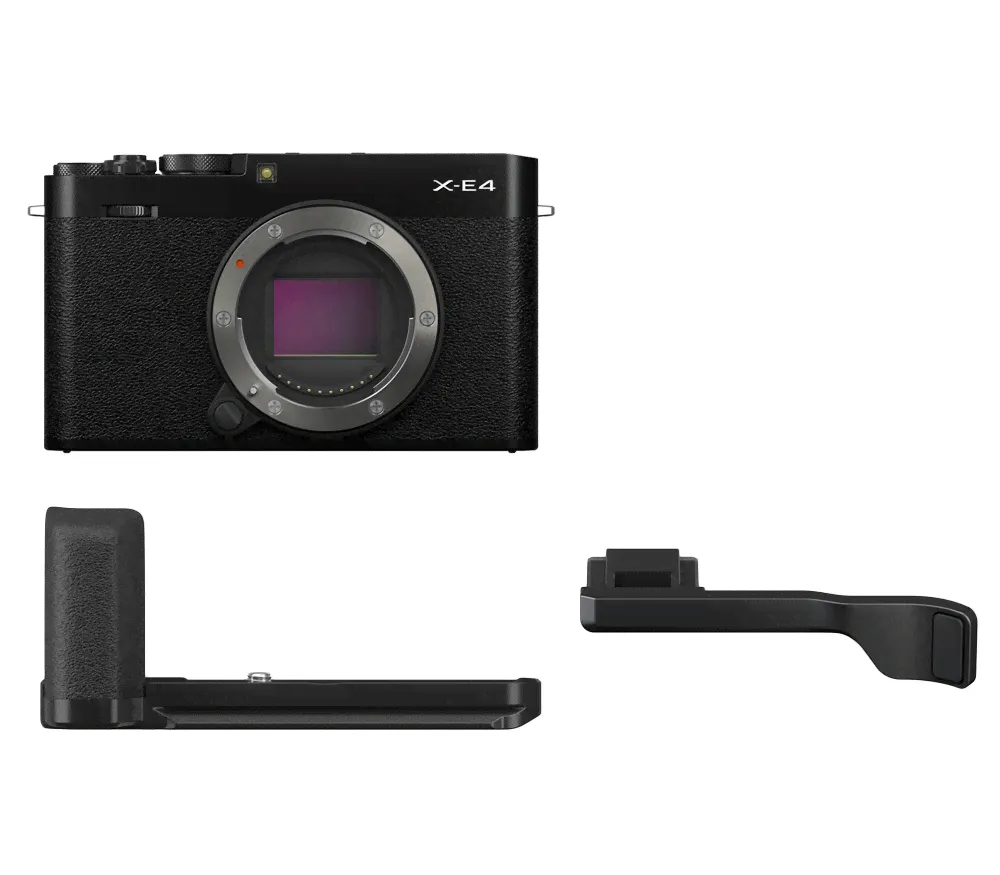 Беззеркальный фотоаппарат Fujifilm X-E4 Body c MHG-XE4 и TR-XE4, черный-0