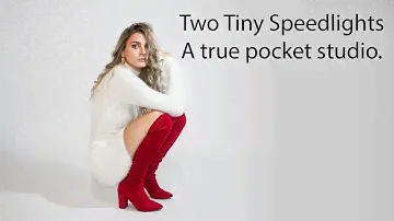 Two tiny speedlights - a true pocket studio.