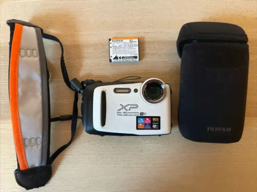 Fujifilm FinePix XP130 Waterproof Digital Camera White + Battery Case